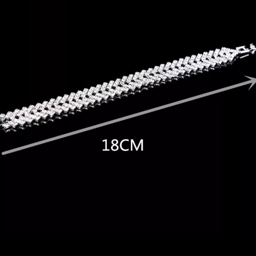 Women's crystal link bracelet - Picture 4 of 4